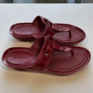 Cole Haan red sandals.